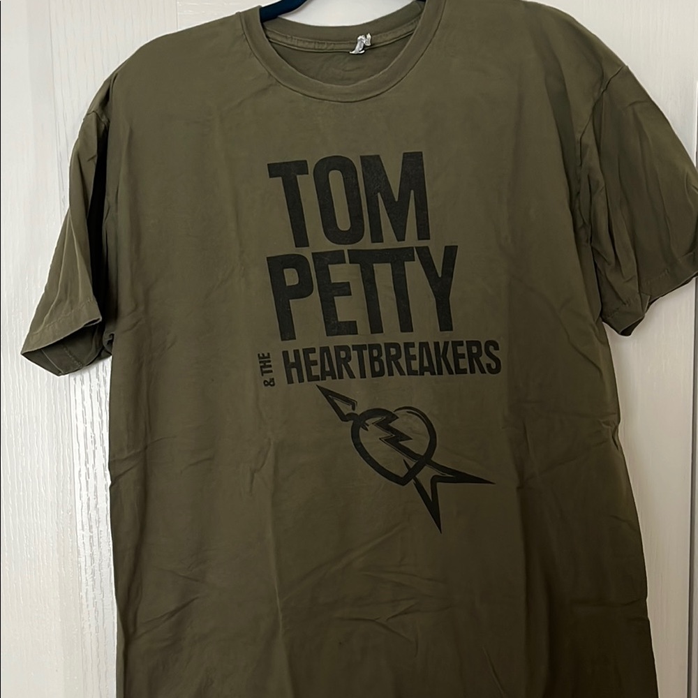 Tom Petty & The Heartbreakers Olive Green T-Shirt